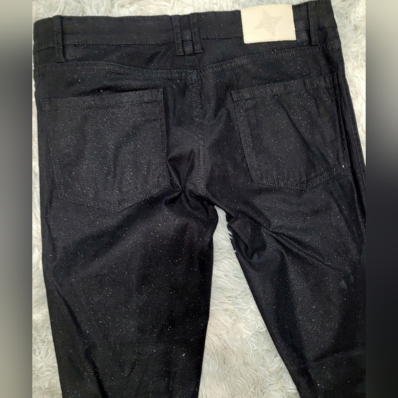 Alphabet Print Denim Cropped Jacket & Reversible Black Jeans - Picture 7 of 7